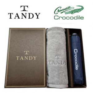 탠디 솔리드 자수타올 + 크로커다일 바이어스 수동 우산 세트 16번