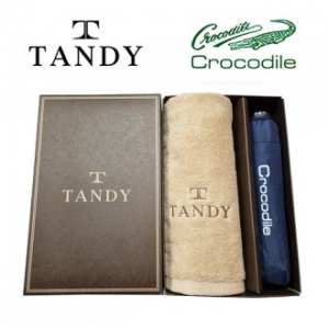 탠디 40수 코마사 솔리드 타올 + 크로커다일 바이어스 수동 우산 세트 14번