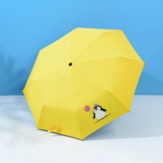 귀여운동물 케릭터모양 3단 M자형 우산겸양산