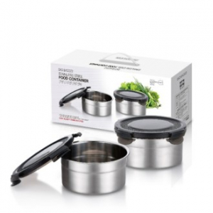 [디오바코] 스텐 원형 찬통 2종 350mlx2