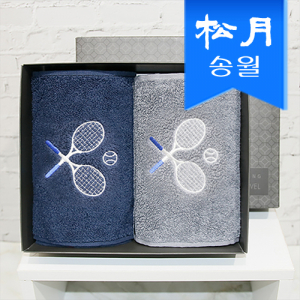 송월 SW 스포츠타올 선물세트, 테니스 스포츠타올 2P + 케이스 + 쇼핑백