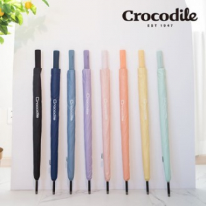 크로커다일 60 폰지 무지 베이직 암막 자동 장우산