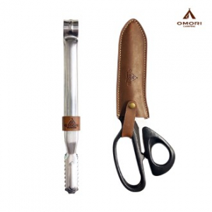 꼬미코리아 OM780 캠핑 럭셔리 갈비 가위,집게 2P세트