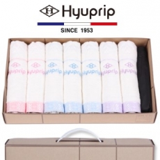 협립 눈꽃 타올 7P + 3단 58 카본 수동우산 1P- 우산 타올 세트