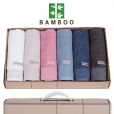 뱀부 멜란지 세면타올 6P - 타올 세트