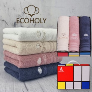 에코홀리 스티치 40수 190g 세면타올 3P - 타올세트