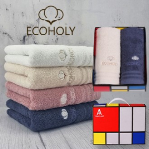 에코홀리 스티치 40수 190g 세면타올 2P - 타올 세트