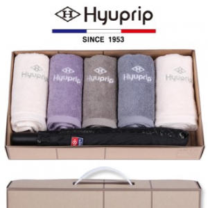협립 호텔 코마 타올 5P + 2단 커넥션 우산 1P- 우산 타올 세트