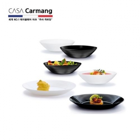 까르망 하레나 블랙 & 화이트 디너 세트 6P #2