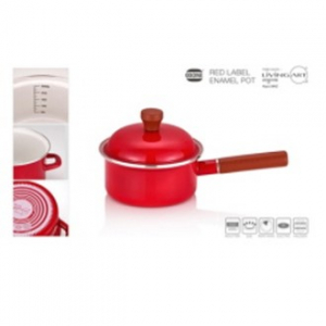 리빙아트 옥슨 레드라벨 1T 법랑 냄비 18cm 편수