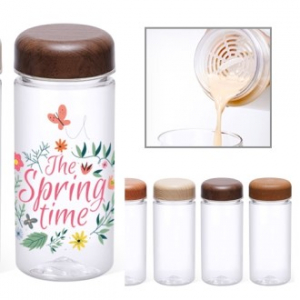 (H-138) 트라이탄 우드 쉐이커 오보틀 350ml / 냉온가능 / 선식.쉐이커 가능