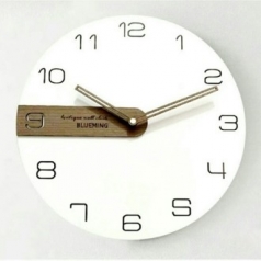 (H) 블루밍월넛포인트우드벽시계