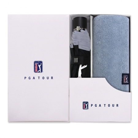 PGA 3단 수동 리플렉티브 안전 우산 +200g 코마 사 타올세트 #2