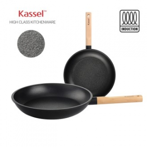 카셀 하이브리드 (Hybrid) 인덕션 (IH) 휠우드 티 타늄 프라이팬 2종A 세트 (프라이팬24cm+프라이팬28cm)