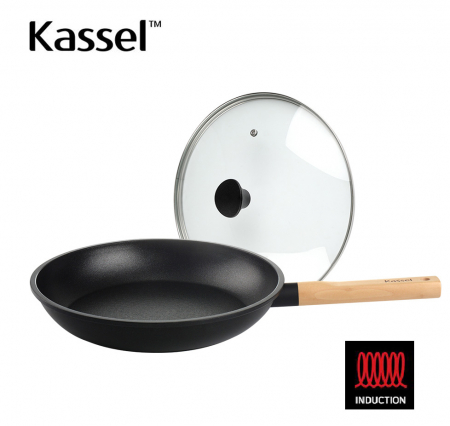 카셀 하이브리드 (Hybrid) 인덕션 (IH) 휠우드 티 타늄 프라이팬 28cm +유리뚜껑 28cm #2