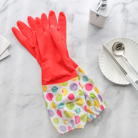 천연 라텍스 기모 고무장갑 롱타입 #2