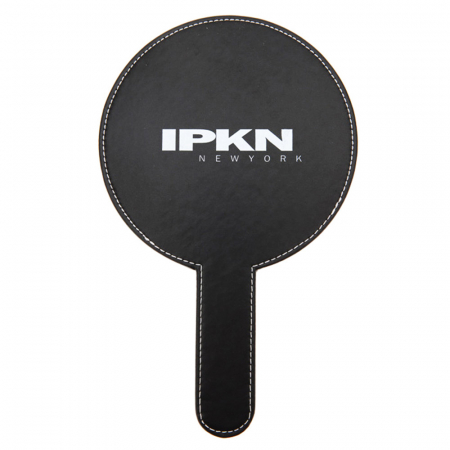 가죽PU 스티치 원형 손거울 #4