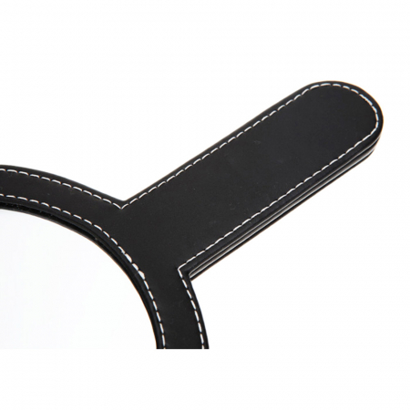 가죽PU 스티치 원형 손거울 #5