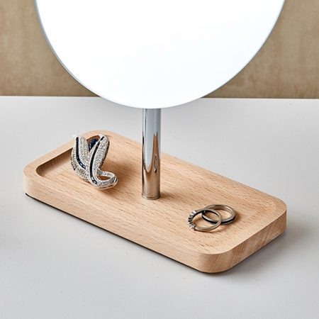 비치원목원형거울 #5