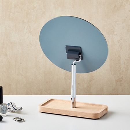 비치원목원형거울 #6