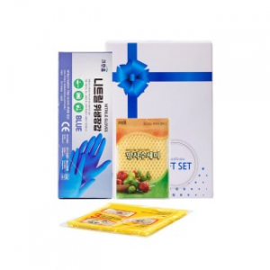 크린홈 니트릴위생장갑 수세미 행주3종