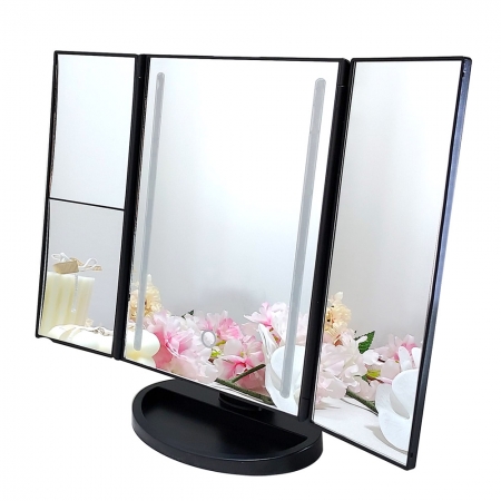 3단 접이식 LED 탁상거울 #8