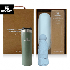 레스쁘리 고급 텀블러 세트 V (마카롱 우산 + 스탠리 에어로라이트 진공 텀블러 591ml)