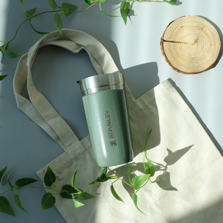 레스쁘리 고급 텀블러 세트 JJJ (솔리드 에코백 + 스탠리 고 진공 텀블러 473ml) #3