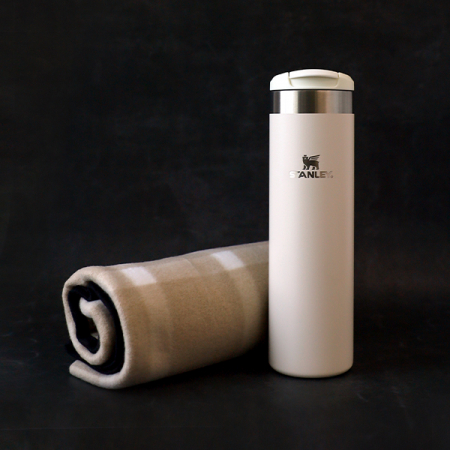 레스쁘리 고급 텀블러 세트 S (무릎담요 + 스탠리 에어로라이트 진공 텀블러 591ml) #2