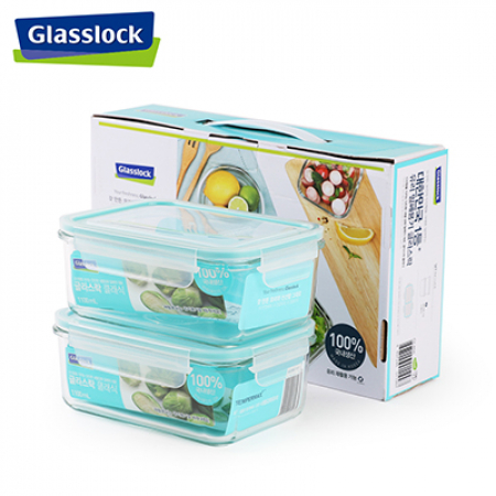 글라스락 클래식 직사각 밀폐용기1100 2조 #2