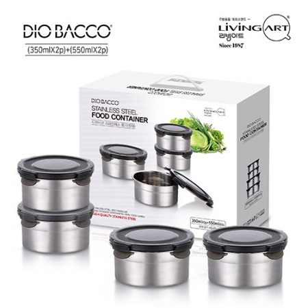 디오바코 스테인레스 원형찬통4p #2