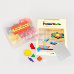 KC545 실버라이프 보건소전용 나무 패턴블럭 124 치매퍼즐 세트