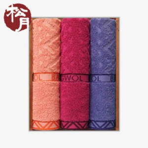 [송월타올]베이직 에스닉 기념타올 3P 수건세트