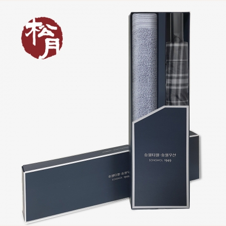 송월 MC2 클래식 타올 + 2단 모던체크 우산 2P 세트, 기념수건, 기념선물 #2