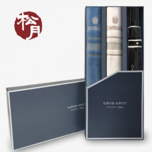 송월 PB3 센치 타올 + 2단 폰지 바이어스 우산 3P 세트, 기념수건, 기념선물