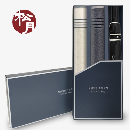 송월 PB3 포라인 타올 + 2단 폰지 바이어스 우산 3P 세트, 기념수건, 기념선물 #2