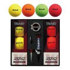 볼빅 플라이온 칼라볼6구 +볼마커 (실버2) +자석클립 (실버) + 자석티 (2) 세트