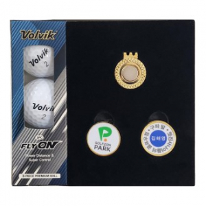 개인별 볼마크 +골프공 (볼빅 3P) 세트