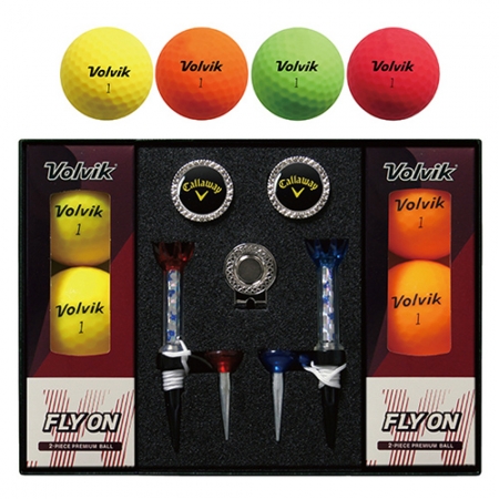 볼빅 플라이온 칼라볼 6구 + 볼마커 (실버2) + 자석 클립 (실버) + 자석티 (2) #2