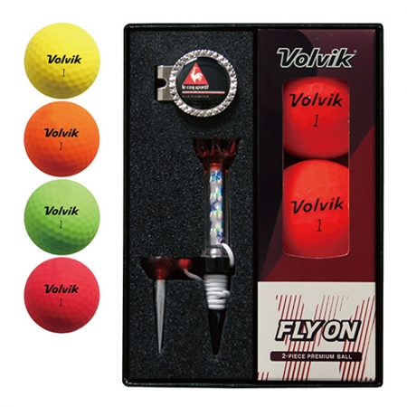 볼빅 플라이온 칼라볼+ 볼마커 (실버) + 자석클립 (실버) + 자석티 세트 #2