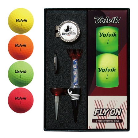 볼빅 플라이온 칼라볼 + 볼마커 (실버2) + 자석클럽 (실버) + 자석티 세트 #2