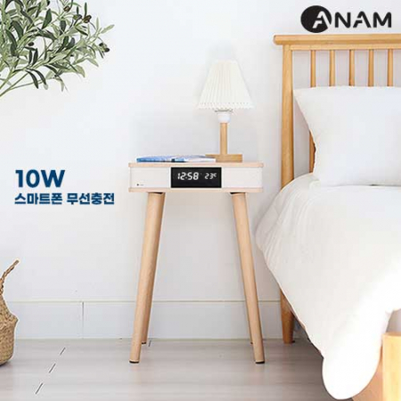 아남 테이블 블루투스스피커 10W 고속 무선충전시계 RT400 #2