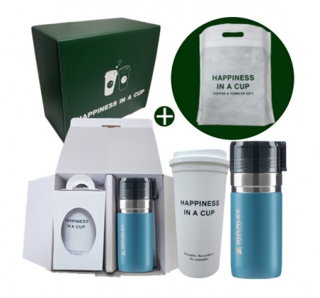 스탠리 고 진공 보틀 텀블러 473ml 블루 해피니스 리유저블 핫컵 콜드컵 선물세트 #2