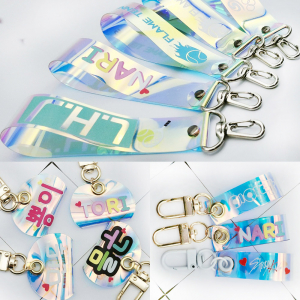 [키링 네임택 홀로그램] 고리형 키링 오로라 러기지택 동호회 여행가방 골프 가방 인식표