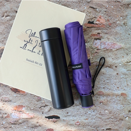 레스쁘리 고급 세트 OOOO (제네시스 터치 온도계 텀블러 500ml + 3단 아놀드파마 우산) #3