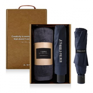 레스쁘리 고급 세트 IIII (프리미엄 타올 +  아놀드파마 3단 수동폰지 컬러 우산)