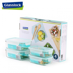 [글라스락] 펜시 직사각 밀폐용기 4조A