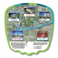 사각 파도 (물결) 부채