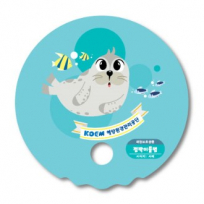 원형 파도 (물결) 부채