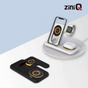 지니큐 4IN1 접이식 마그네틱 고속 무선 멀티 충전패드, 갤럭시워치 아이폰 에어팟 KW-310SL